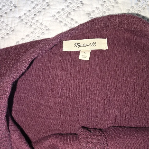 Madewell Sleeveless Knit Button-Up Sweater Sz L NWOT - Picture 2 of 4